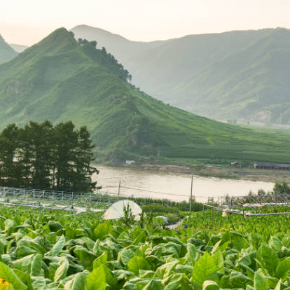夾皮溝村晚霞風光精選